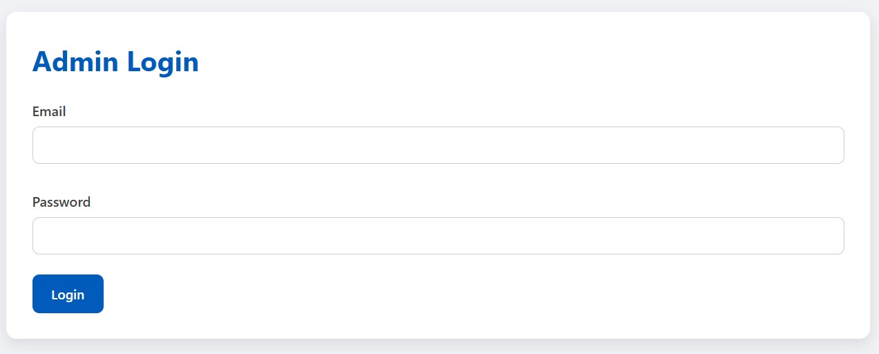 Admin Login